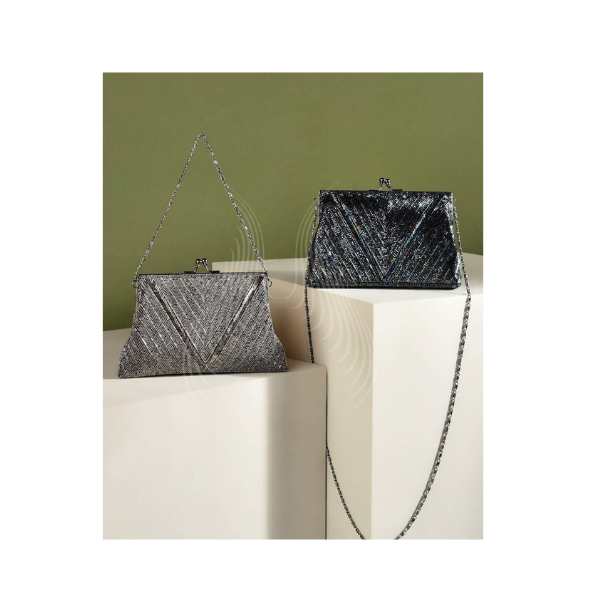 BLACK & GREY GLITTERATI BAGS(B7,B6)